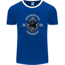 Underwater Aquanaut Scuba Diving Diver Mens Ringer T-Shirt FotL Royal Blue/White