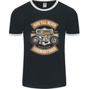 Ride 'Till Death Biker Motorcycle Motobike Mens Ringer T-Shirt FotL Black/White