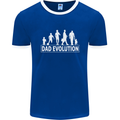 Dad Evolution Fathers Day Mens Ringer T-Shirt FotL Royal Blue/White