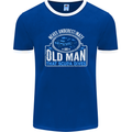 An Old Man That Scuba Dives Diver Diving Mens Ringer T-Shirt FotL Royal Blue/White