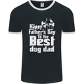 Fathers Day Best Dog Dad Funny Mens Ringer T-Shirt FotL Black/White
