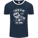 I Grew up on the Gamer Funny Gaming Mens Ringer T-Shirt FotL Navy Blue/White