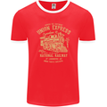 Railway Train Trainspotter Trianspotting Mens Ringer T-Shirt FotL Red/White