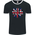 Ive Got Your Six Union Jack Flag Army Paras Mens Ringer T-Shirt FotL Black/White