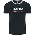 Mom of 2 Boys Funny Mother's Day Mens Ringer T-Shirt FotL Black/White