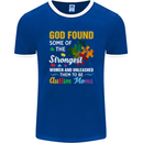 Religious Autism Mom Autistic Mum God ASD Mens Ringer T-Shirt FotL Royal Blue/White