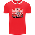 Rallye Monte Carlo Mini Rally Car Mens Ringer T-Shirt FotL Red/White