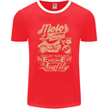 Motor Legend Biker Motorbike Motorcycle Mens Ringer T-Shirt FotL Red/White