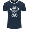 This Is What a Retired Boss Looks Like Mens Ringer T-Shirt FotL Navy Blue/White