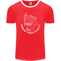 Know Your Enemy Staffy Staffordshire Terrier Mens Ringer T-Shirt FotL Red/White
