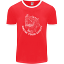Know Your Enemy Staffy Staffordshire Terrier Mens Ringer T-Shirt FotL Red/White
