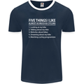 I Like as Much as Riding My Bike Cycling Mens Ringer T-Shirt FotL Navy Blue/White