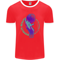 Dissolve Reality Mental Awareness Mens Ringer T-Shirt FotL Red/White