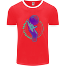 Dissolve Reality Mental Awareness Mens Ringer T-Shirt FotL Red/White