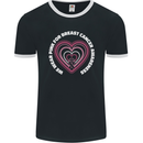 Breast Cancer Awareness I Wear Pink Mens Ringer T-Shirt FotL Black/White