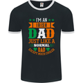 Irish Dad Funny St. Patrick's Day Father's Mens Ringer T-Shirt FotL Black/White