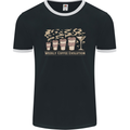 Funny Weekly Coffee to Alcohol Evolution Wine Mens Ringer T-Shirt FotL Black/White