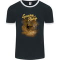 Kitesurfing Spray and Pray Mens Ringer T-Shirt FotL Black/White