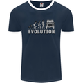 4X4 Evolution Off Road Roading Funny Mens Ringer T-Shirt FotL Navy Blue/White