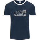 4X4 Evolution Off Road Roading Funny Mens Ringer T-Shirt FotL Navy Blue/White