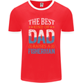 Father's Day Fishing Dad & Son Fisherman Mens Ringer T-Shirt FotL Red/White