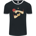 Ping Pong Hands Table Tennis Fancy Dress Mens Ringer T-Shirt FotL Black/White