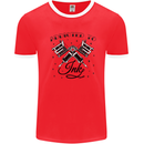 Addicted to Ink Tattoo Artist Tats Mens Ringer T-Shirt Red/White