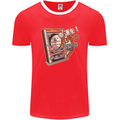 Pachinko Machine Arcade Game Pinball Mens Ringer T-Shirt FotL Red/White