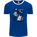 Dark Magic Black Voodoo Magic Mushrooms Mens Ringer T-Shirt Royal Blue/White