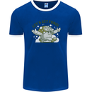 Lets Get Fungi Funky Magic Mushrooms Mens Ringer T-Shirt FotL Royal Blue/White