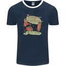 Music I am Your Grandfather DJ Stream Vinyl Mens Ringer T-Shirt FotL Navy Blue/White