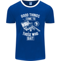 Funny Fishing Those Who Bait Fisherman Mens Ringer T-Shirt FotL Royal Blue/White