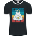 Polar Beer Funny Bear Alcohol Play on Words Mens Ringer T-Shirt FotL Black/White