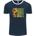 Juneteenth Black Lives Matter Freedom Mens Ringer T-Shirt FotL Navy Blue/White