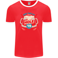 Golf See You at Hole Funny 19th Hole Beer Mens Ringer T-Shirt FotL Red/White