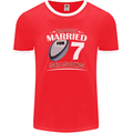 7 Year Wedding Anniversary 7th Rugby Mens Ringer T-Shirt FotL Red/White