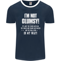 I'm Not Clumsy Funny Slogan Joke Beer Mens Ringer T-Shirt FotL Navy Blue/White