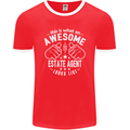 An Awesome Estate Agent Looks Like Mens Ringer T-Shirt FotL Red/White