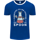 Chemistry is Like Cooking Funny Science Mens Ringer T-Shirt FotL Royal Blue/White
