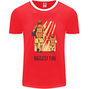 Father's Day Football Dad & Son Daddy Mens Ringer T-Shirt FotL Red/White