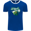 St Patricks Day Funny Irish Ireland Holiday Mens Ringer T-Shirt FotL Royal Blue/White