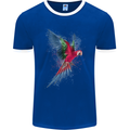 A Colourful Parrot Mens Ringer T-Shirt FotL Royal Blue/White