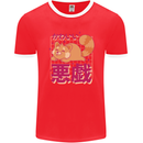 Kawaii Red Panda Japanese Cute Mens Ringer T-Shirt FotL Red/White