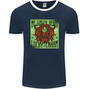 St Patricks Day Ginger Beard Lucky Charm Mens Ringer T-Shirt FotL Navy Blue/White