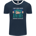 I Don't Always Watch Anime Funny Mens Ringer T-Shirt FotL Navy Blue/White