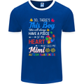 Boy Calls Me Mimi Autistic Autism Awareness Mens Ringer T-Shirt FotL Royal Blue/White