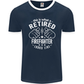 A Retired Firefighter Looks Like Mens Ringer T-Shirt FotL Navy Blue/White