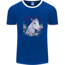 Cowgirl Soul Equestrian Horse Mens Ringer T-Shirt Royal Blue/White