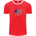 American Eagle Flag 4th of July USA Mens Ringer T-Shirt FotL Red/White