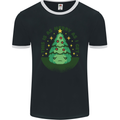 Bah Humbug Christmas Tree Funny Mens Ringer T-Shirt FotL Black/White